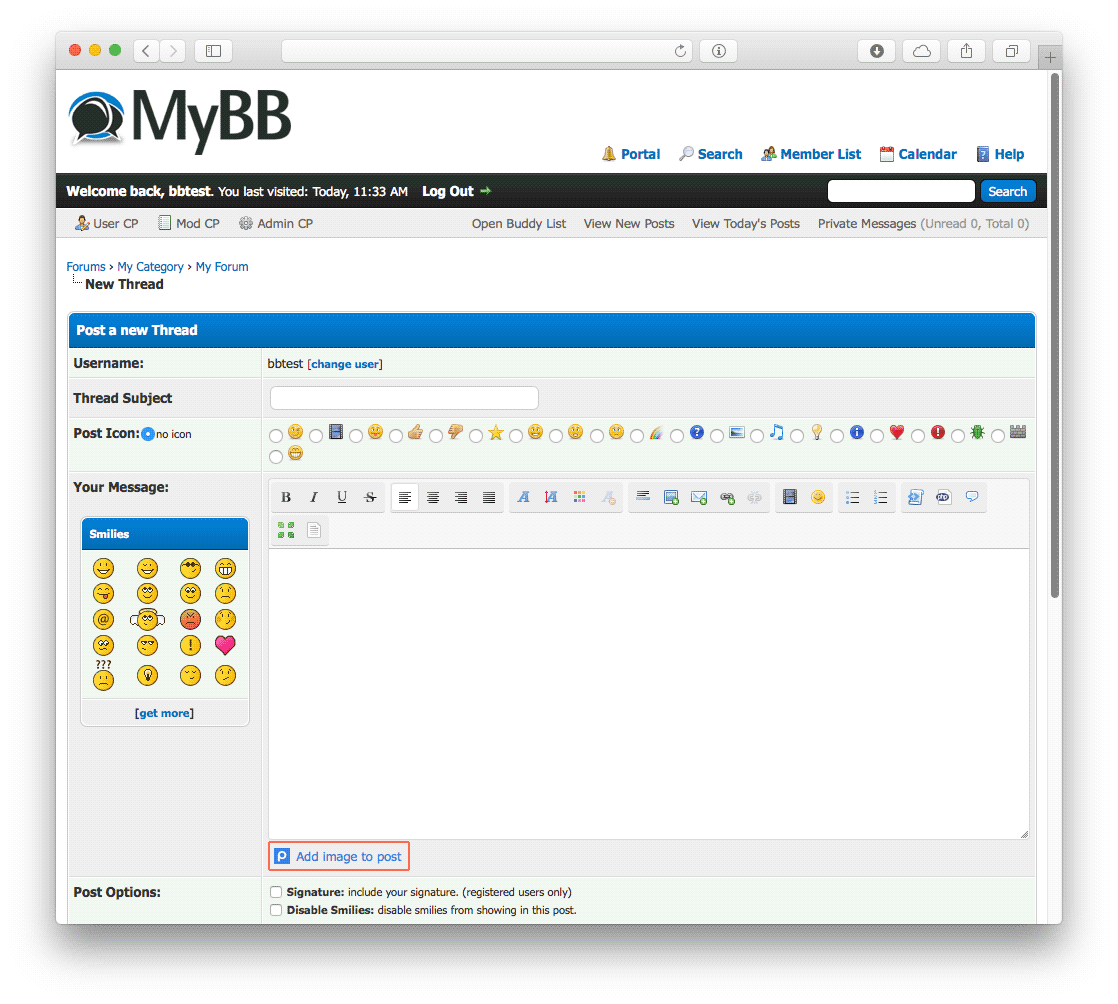 mybb edit newsbar mycomm